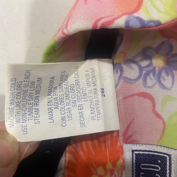 Erika & Co.  Long-Sleeve Button-Up Shirt  Womens Size L Floral Cotton - Picture 6 of 10